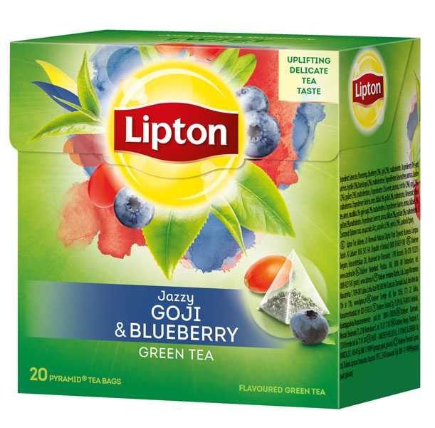 Ароматизированный чай Lipton Vihreä tee Goji Blueberry pyramid ...